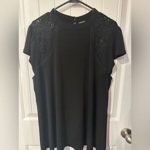 Torrid Black Lace Accent Blouse